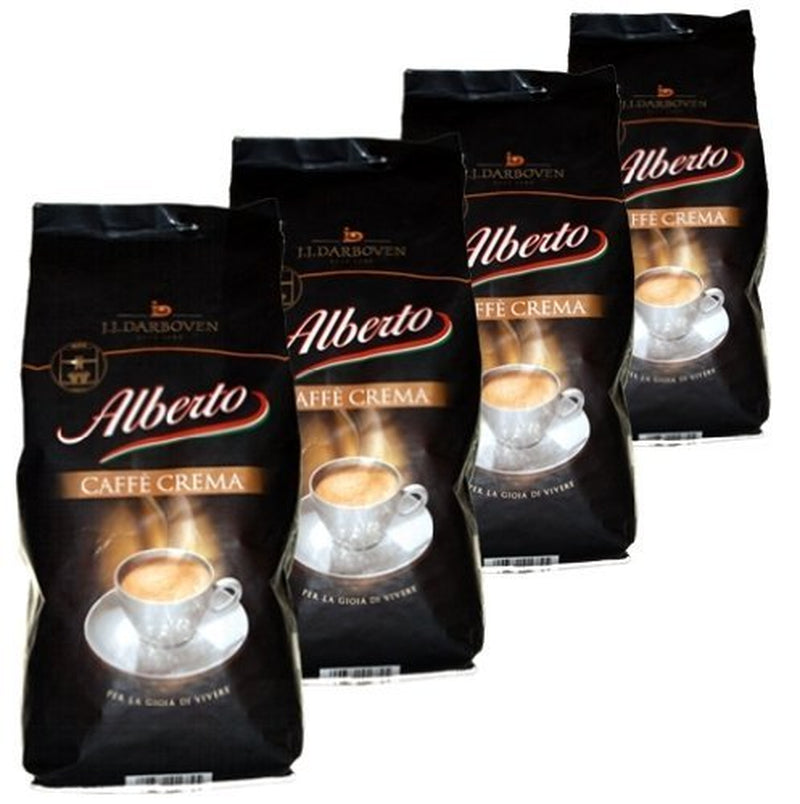 Alberto Crema Kaffeebohnen, 1kg, 4er Pack (4 x 1 kg)