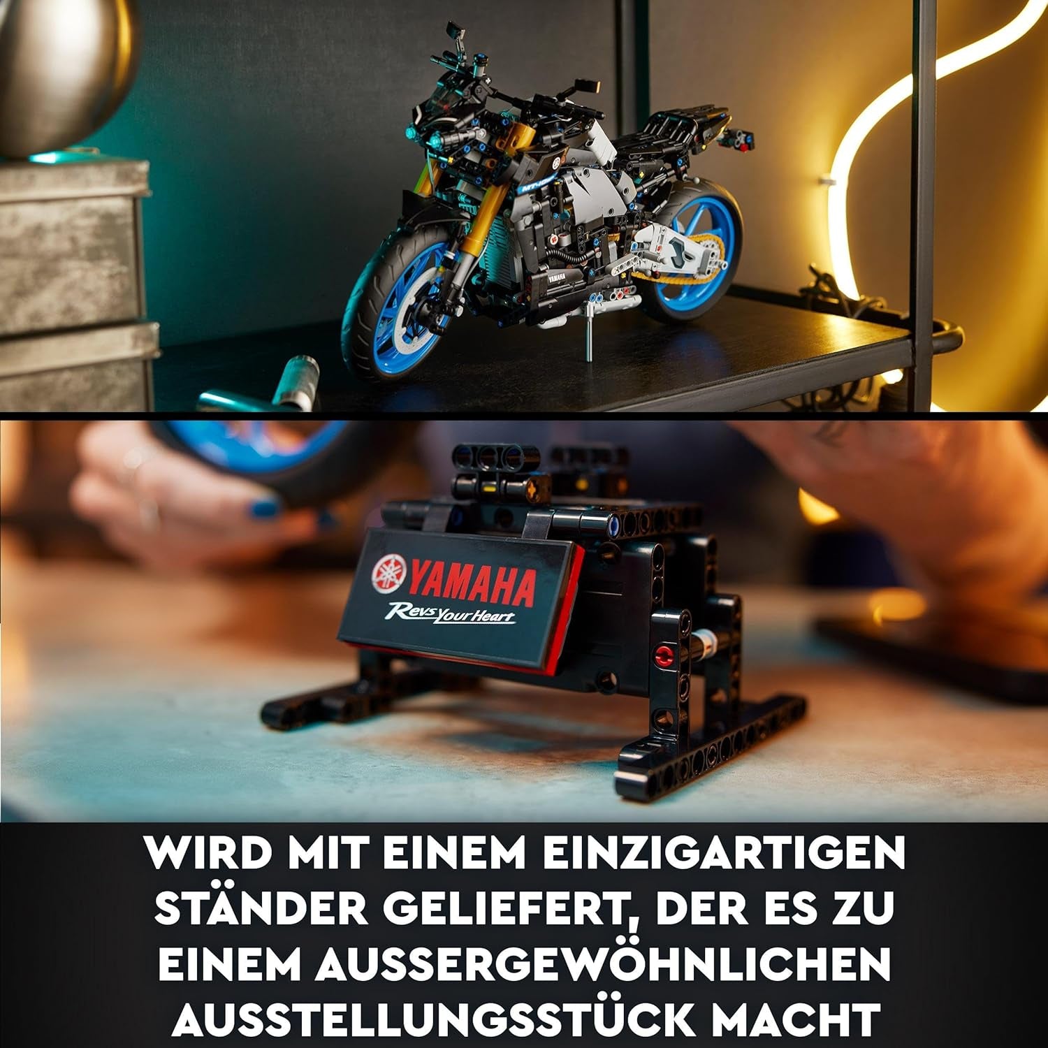 LEGO 42159 Technic Yamaha MT-10 SP Motorrad-Modellbausatz für Erwachsene, authentisches Fahrzeugmodell mit 4-Zylinder-Motor, funktionsfähiger Lenkung und Ar-App, Geschenk für Männer und Frauen. Bausätze Besuchen Sie den LEGO-Store