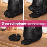 Bosch Tassimo Happy Friendly TAS102E Kapsel-Espressomaschine, 70+ Getränke, für alle Tassen geeignet, Auto-Stop, nachhaltig, perfekte Dosierung, platzsparend, 1400 W, schwarz