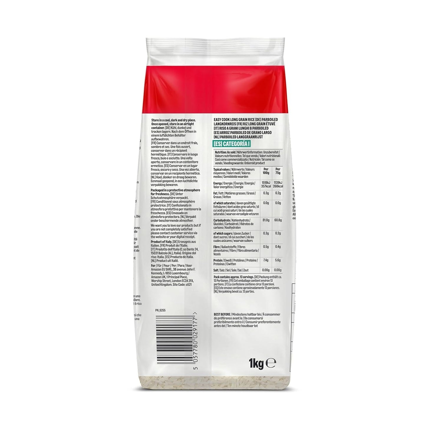 Vorgekochter Langkornreis von Amazon, 1 kg