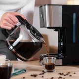 Espresso mit Filter Cecotec Coffee 66 Drop and Touch, Leistung 950 W, 1,5 l, 12 Tassen, Touchscreen, Glaskaraffe, 24-Stunden-Timer, 6 Schalter, wiederverwendbarer Netzfilter