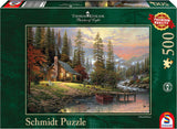 Schmidt Spiele 58455 Thomas Kinkade, Haus in den Bergen, Puzzle 500 Teile Puzzle Naty Shop