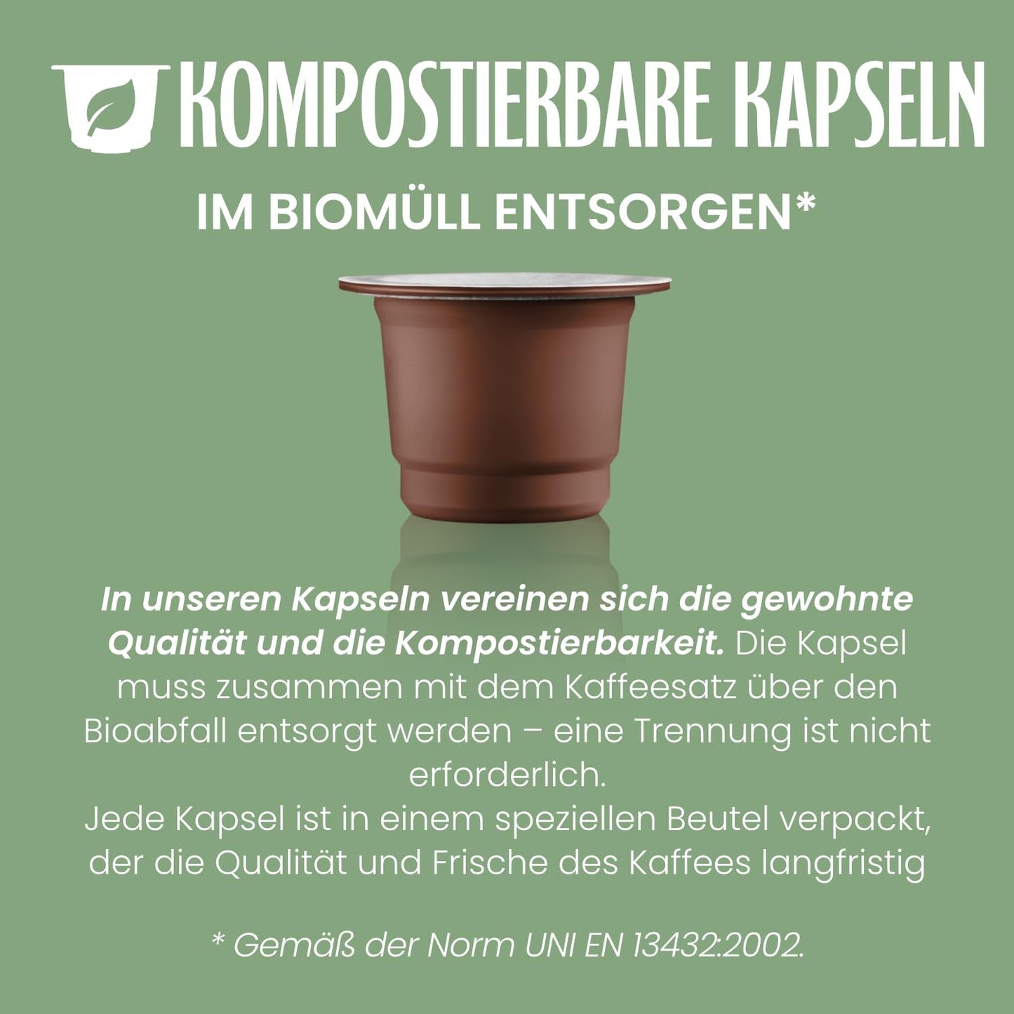 Caffè Vergnano 1882 – Èspresso Kompostierbare Kaffeekapseln, kompatibel mit Nespresso, Intenso (Intenso) – Packung enthält 100 Kapseln
