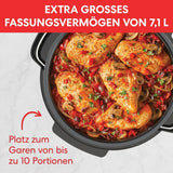 Instant Pot Superior Slow Cooker, 7,1 l Multikocher, 4 Kochfunktionen, 800 W Slow Cooker Naty Shop