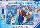 Ravensburger Puzzle für Kinder – 13610 Frozen – Glitzernder Schnee – Disney Frozen Puzzle für Kinder ab 6 Jahren, mit 100 Teilen im XXL-Format, mit Glitzer. Puzzle Naty Shop Cartoon