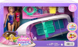 Barbie HHG60 – Meerjungfrau-Motorboot mit 2 Puppen (blond/brünett) und diversem Zubehör, Spielzeug für Kinder ab 3 Jahren