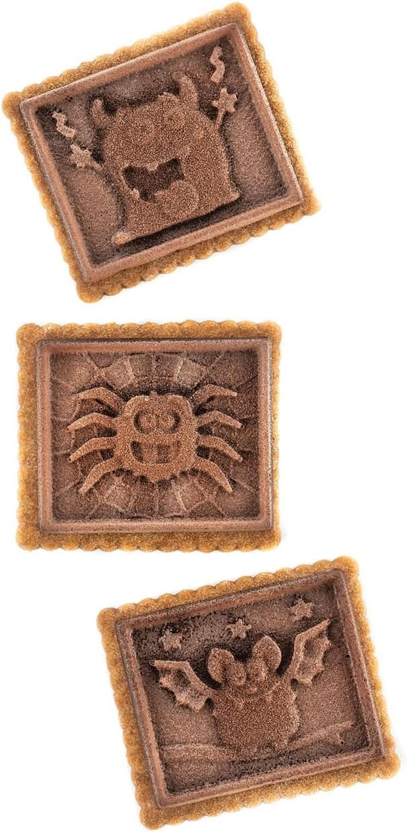 Silikomart 22.172.77.0165 CKC, 12 Schokoladenmonster auf Keksen Kitchen Naty Shop