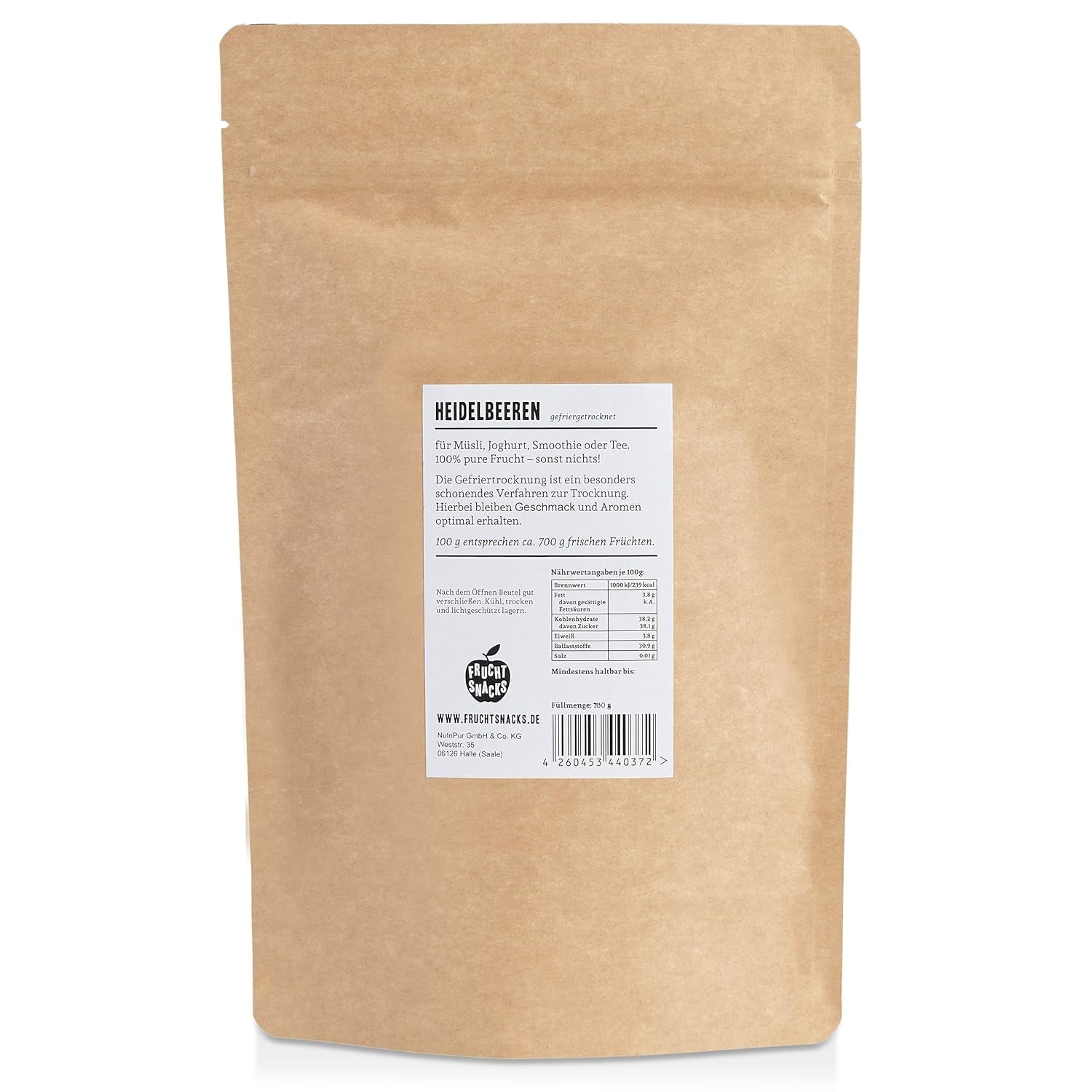 Gefriergetrocknete Blaubeeren: 100g getrocknete Kulturheidelbeeren für Smoothies, Müsli, Porridge-Topping – gefriergetrocknete Beeren ohne Zuckerzusatz – NutriPur gefriergetrocknete Blaubeeren Dehydrierte Produkte Naty Shop
