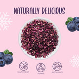 Gefriergetrocknete Blaubeeren, Stücke 100 g – Gefriergetrocknete Blaubeeren – Gefriergetrocknete Früchte – Gefriergetrocknete Trockenfrüchte – Perfekt zum Backen, Dekorieren von Kuchen, Müsli und Desserts. Dehydrierte Produkte Naty Shop