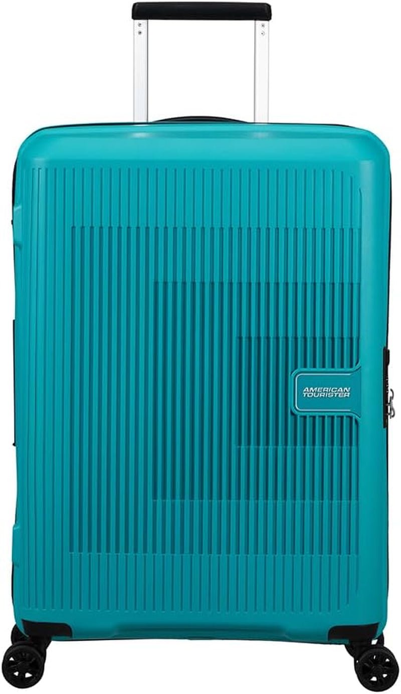 American Tourister Aerostep - Spinner L, erweiterbarer Koffer, 77 cm, 101,5/109 L, Orange (Bright Orange) Gepäck- und Reiseausrüstung Naty Shop Türkis (Ton Türkis) M (67 cm - 66,5/72,5 L)