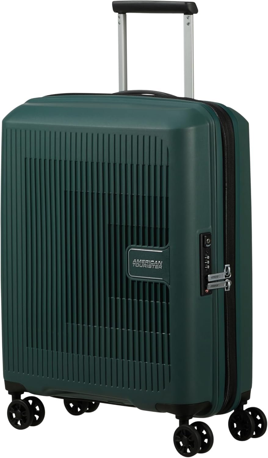 American Tourister Aerostep - Spinner L, erweiterbarer Koffer, 77 cm, 101,5/109 L, Orange (Bright Orange) Gepäck- und Reiseausrüstung Naty Shop Green (Dark Forest) S (55 cm - 36/40 L)