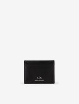 Armani Exchange Herren-Reiseaccessoire aus glattem Leder mit Logo – Kartenetui-Hülle, schwarze Herren-Geldbörse Naty Shop