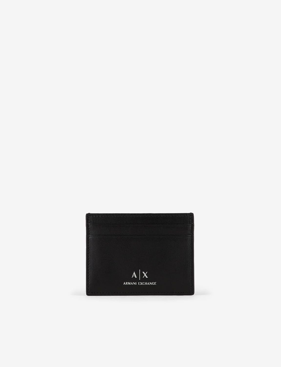 Armani Exchange Herren-Reiseaccessoire aus glattem Leder mit Logo – Kartenetui-Hülle, schwarze Herren-Geldbörse Naty Shop