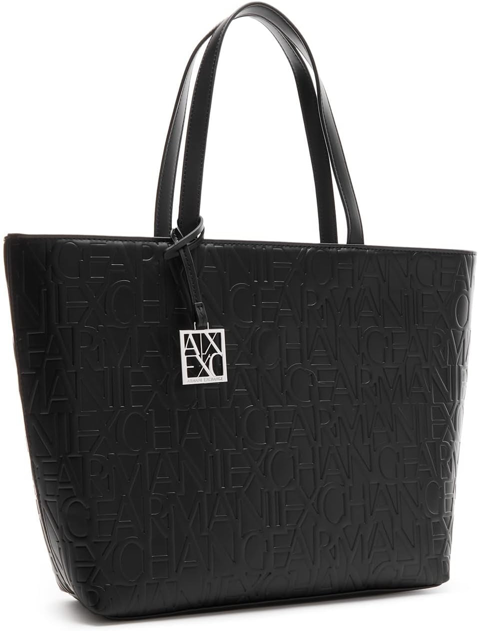 Armani Exchange Women's Liz - Open Medium Shopping Handtasche, Nero Black, 28x11x40 cm (L x H T) EU Damentaschen Naty Shop