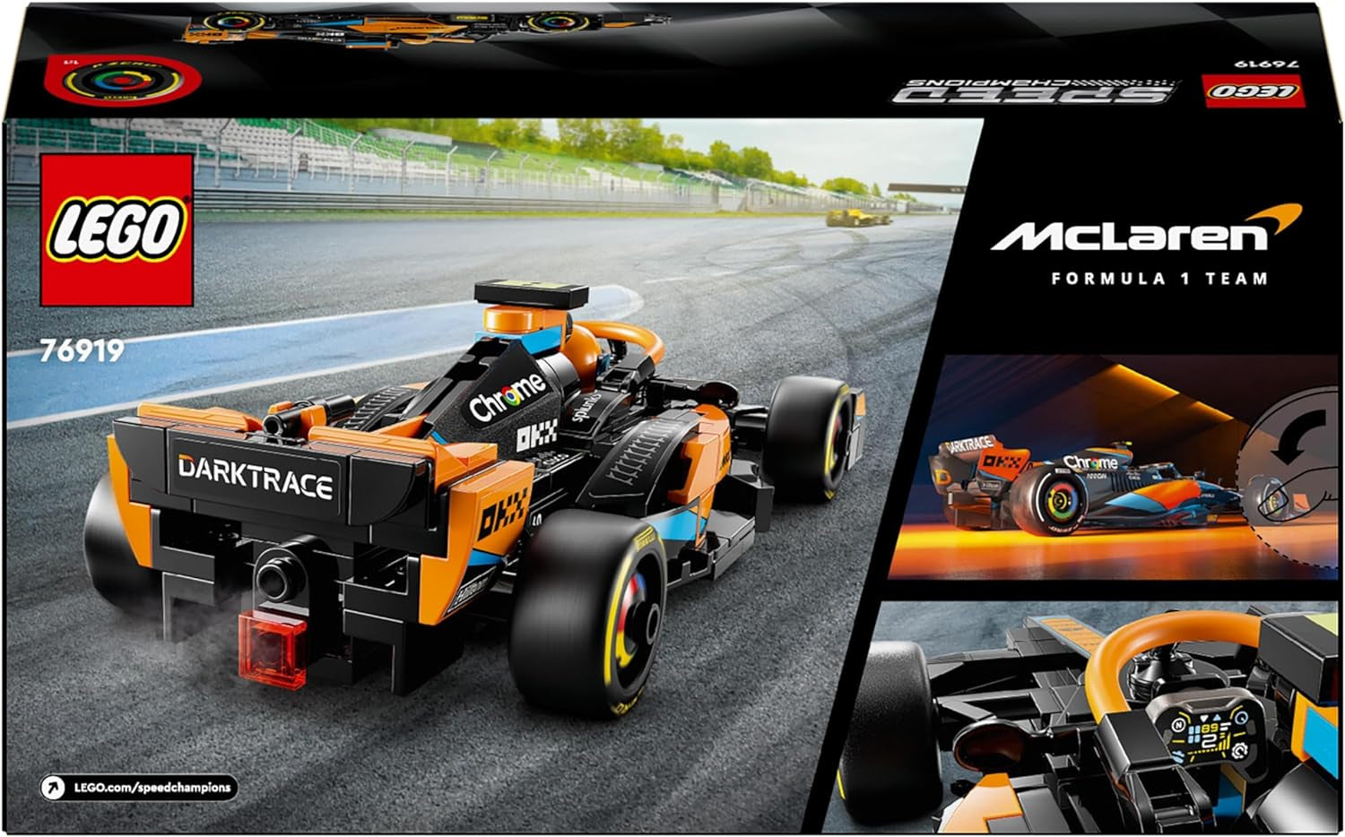 LEGO Speed Champions Mclaren Formel-1-Rennwagen 2023, Spielzeug für Jungen und Mädchen ab 9 Jahren, die gerne selbstständig spielen, baubares Fahrzeugmodell, Kinderzimmerdekoration 76919 Bausets Besuchen Sie den LEGO-Store