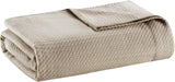 Madison Park 100 % ägyptische Baumwolle, atmungsaktive Schmusedecke, Premium-Strick, luxuriöse Saison, leichter Bezug für Bett, Sofa, Couch, Doppelbett/Queensize-Bett, Rosa, Naty Shop Khaki King Steppdecken und Bettdecken