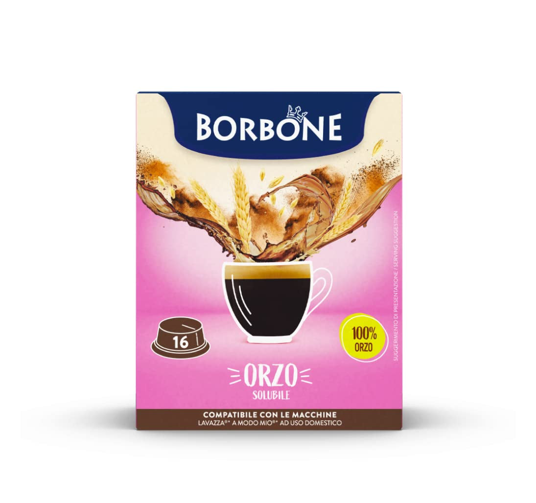 Caffè Borbone Malzkaffee – 96 Kapseln (6 Packungen mit 16 Stück) – kompatibel mit Lavazza A Modo Mio Haushalts-Espressomaschinen