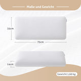 EGO HOME Kissen Memory Foam Weiches ergonomisches Kissen für Rückenschläfer Seitenschläfer Nackenstützkissen mit atmungsaktivem und waschbarem Bezug, Öko-Tex-zertifiziert, Nackenkissen 75 x 35 cm Perne Standard Naty Shop