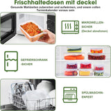 YASHE Frischhaltedose mit Deckel, 12-teiliges Vorratsdosen-Set aus Kunststoff, BPA-frei, 100 % auslaufsicher, stapelbar, transparente Frischhaltedosen Naty Shop