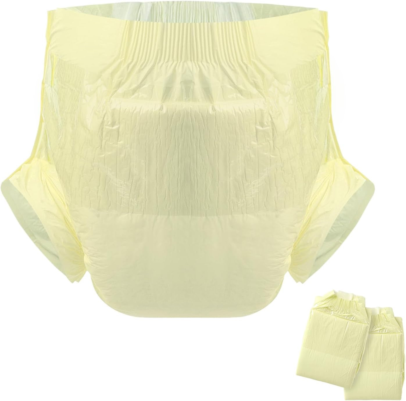 CutiePlusU Windeln für Erwachsene, trockene Oberfläche, maximale Saugfähigkeit über Nacht, Einweg-Inkontinenzwindel – Blau, Rosa, Weiß, 3er-Pack (Mittel 71–96 cm)