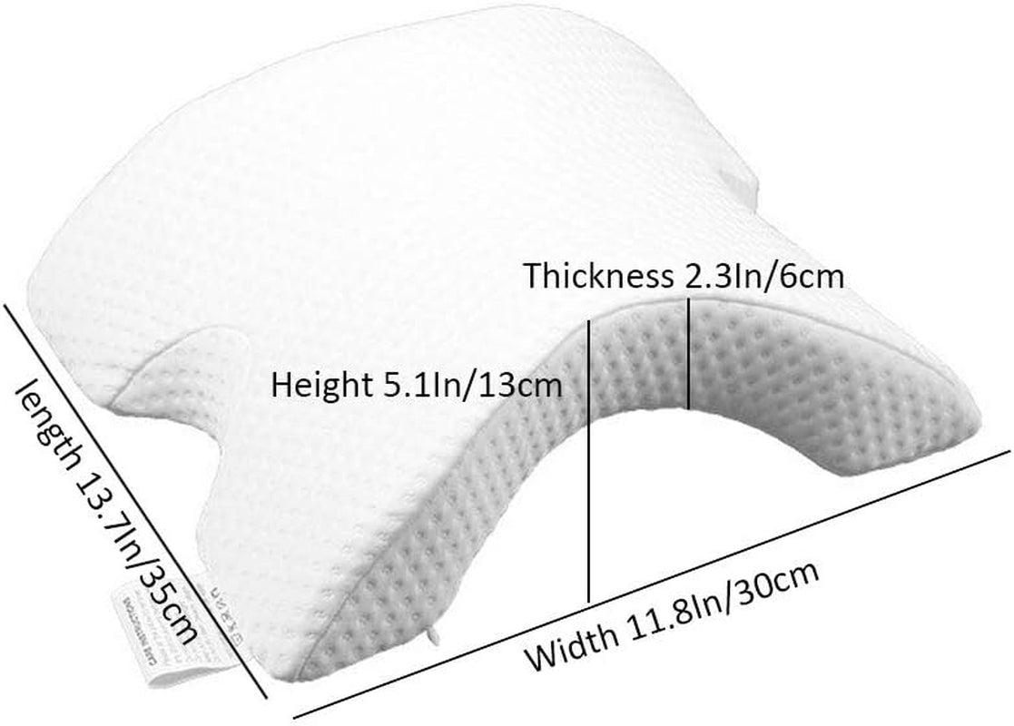 Paar-Seitenschlafkissen, entspannender Arm, gebogenes Memory-Schaum-Kissen, U-förmiges Nackenkissen, Reisekissen, druckloses Seideneis-Seidenkissen, langsame Rückkehr für Paare, orthopädische Halskissen, Naty Shop