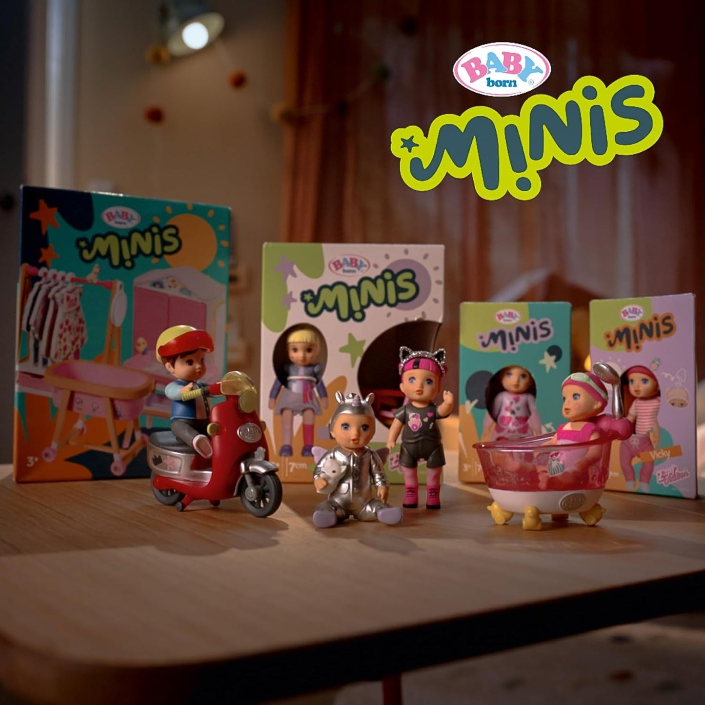 BABY born Minis Spielset mit Minis Puppe Amy und Duck, 906101 Zapf Creation