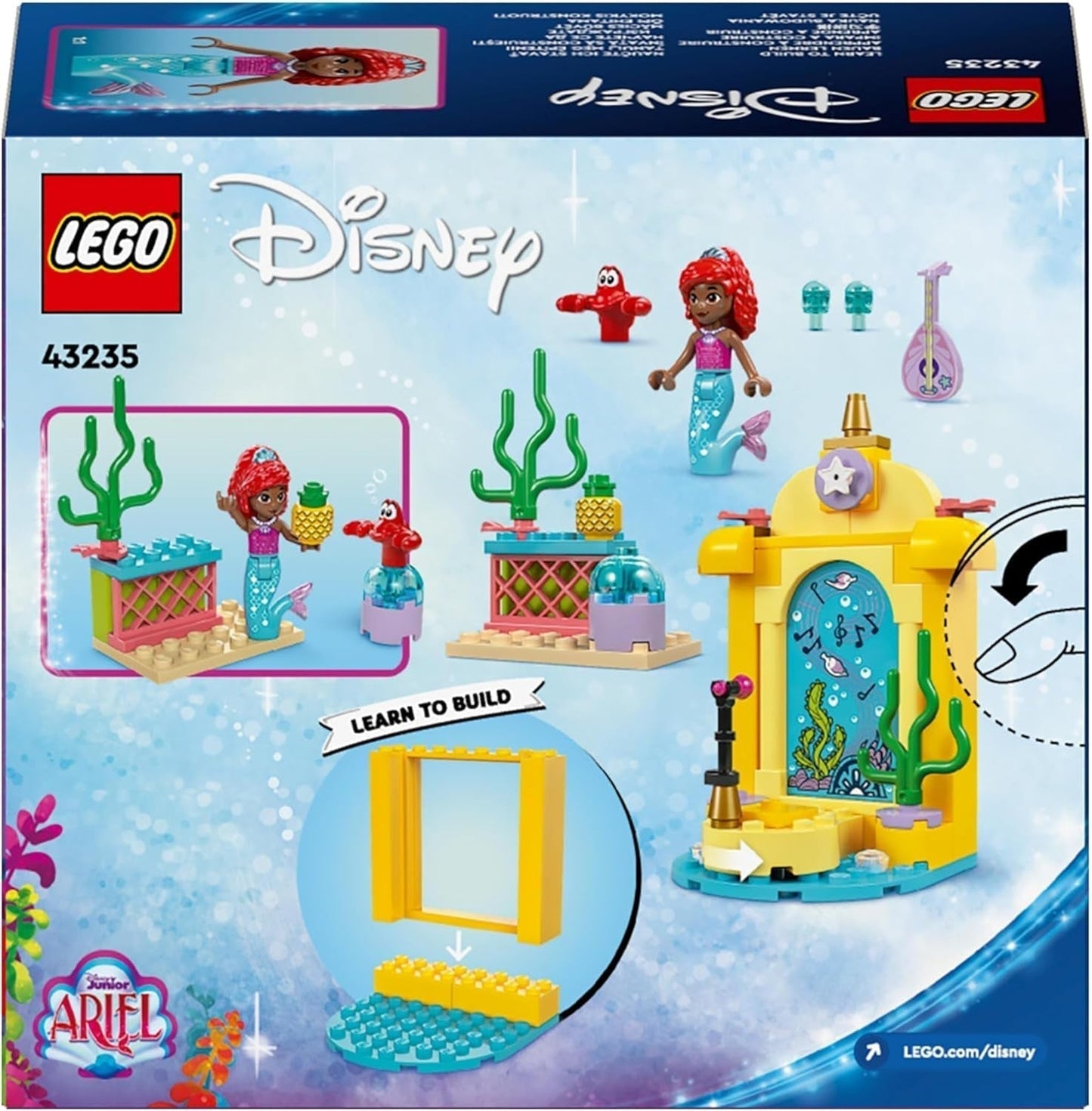 LEGO – Disney Princess Arielles musikalische Bühne, Bauspielzeug für Kinder mit 2 Figuren, Geschenkidee für Mädchen und Jungen ab 4 Jahren und TV-Serien-Fans, Kinderspielzeug 43235, Bausets. Beuche den LEGO-Store