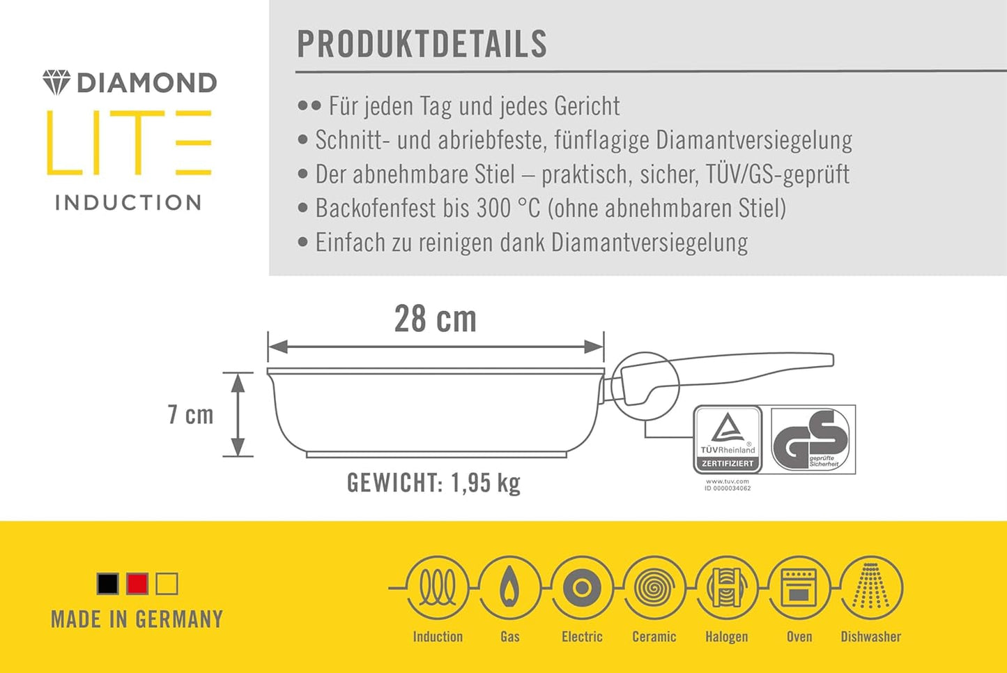 Woll Diamond Lite Hochrandpfanne – Induktionstöpfe und Pfannen Naty Shop