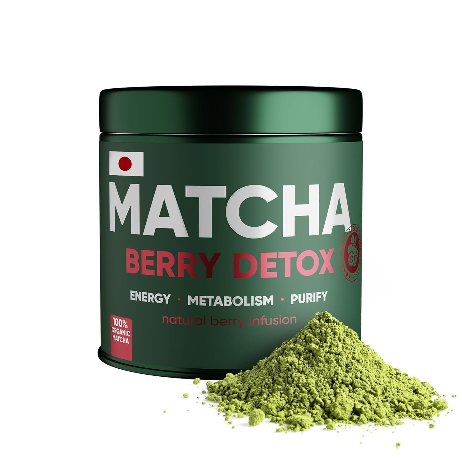 WOW TEA Matcha-Pulver – feines Pulver aus Japan mit frischem Geschmack – ideal für Matcha-Tee, Lattes oder Smoothies – ohne Zusatzstoffe (Detox)