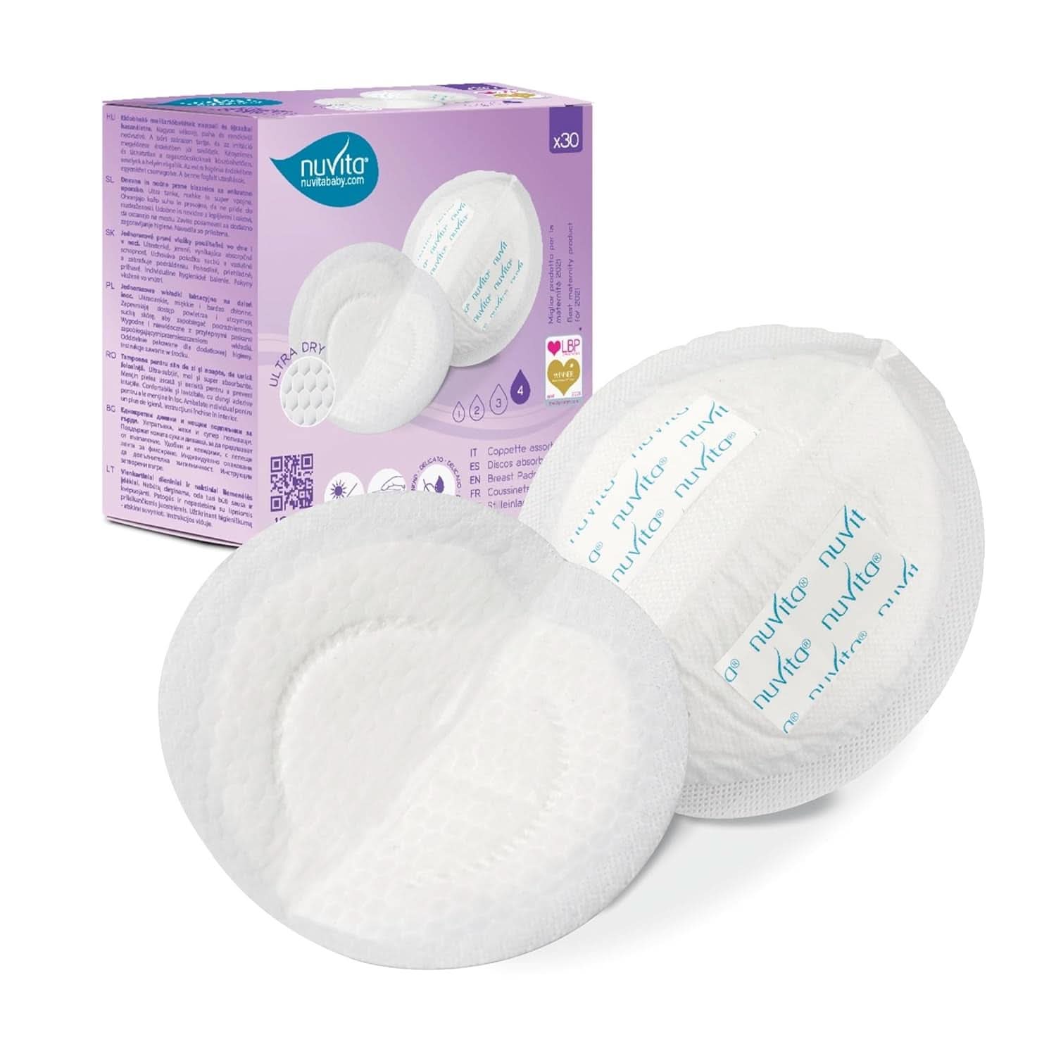 Nuvita 1202 – Saugstoffe für das Stillen am Tag und in der Nacht Zubehör Essen und Stillen Baby Naty Shop 30 1202 (30 Stück)