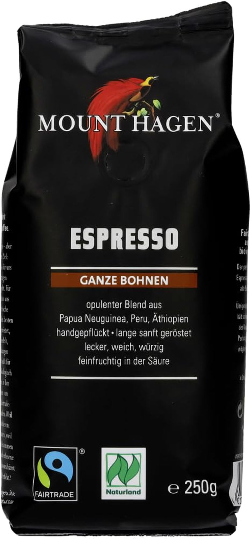 Bio-Espresso aus ganzen Bohnen, Softpack (2 x 250 g)