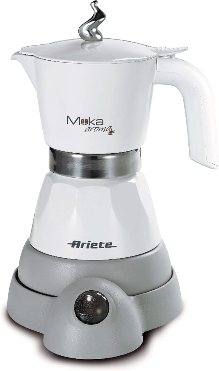 Ariete 1358 Moka Aroma, Elektrische Espressomaschine, 480 W, 2/4 Espressotassen, Schwarz
