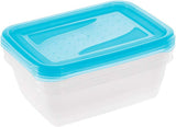 Kekeeper 3er-Set Frischhaltedosen, 3 x 1,25 l, 20,5 x 15,5 x 6,5 cm, Fredo Fresh, transparent blau Frischhaltedosen Naty Shop