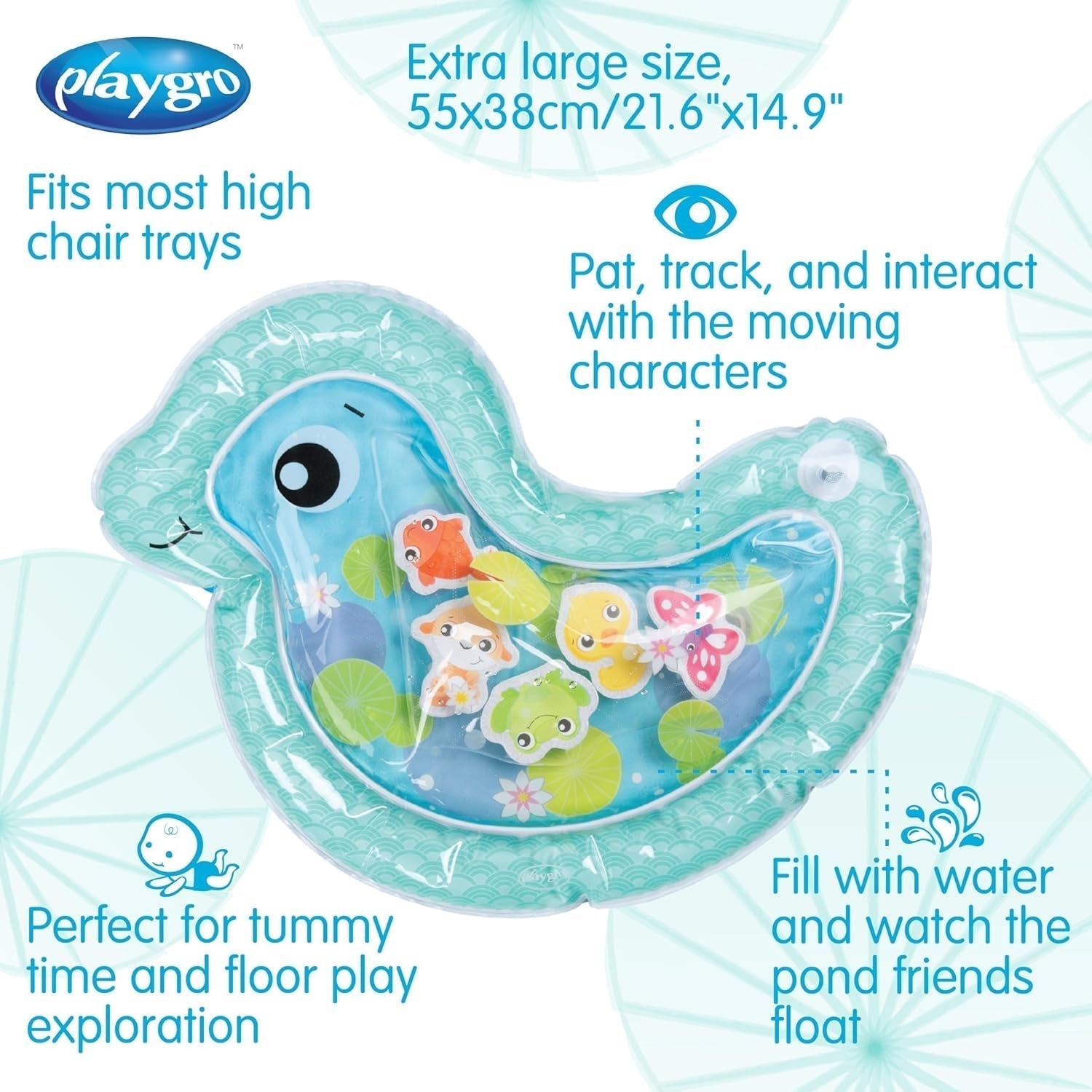 Playgro Wassermatte Baby, aufblasbare Wasserspielmatte Babyspielzeug Sinnesspielzeug für 3 6 9 Monate Spielzeug Bebe Naty Shop