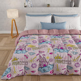 PETTI Artigiani Italiani - Winterdecke, Winterdecke, einfache Steppdecke, doppelseitig, einfarbig und Digitaldruck, 100 % antiallergische Mikrofaser, hergestellt in Italien. Steppdecken und Steppdecken Naty Shop Princess 160 x 190 cm