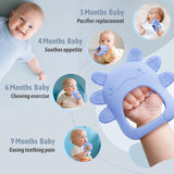 akolik Baby-Beißring, 0 3 6 9 Monate, Beißring, Spielzeug und Hilfsmittel, BPA-frei, Baby-Beißring, Zahnungshandschuhe, lebensmittelecht, Geschenke für Neugeborene