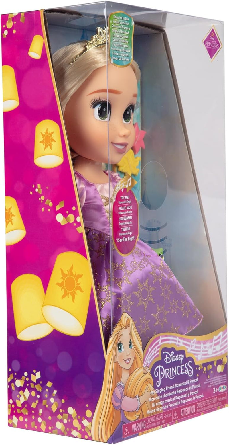 Disney Princess singende Rapunzel-Puppe, 35 cm, singt „I See the Light“, inklusive Zubehör für mehr Spaß, perfekt für Mädchen ab 3 Jahren, Purple Dolls Naty Shop