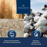Billerbeck E48 Kairo Steppdecke – Sommerdecke – 135 x 200 cm – kühlende Steppdecke – mit 60 % Kamelhaar, 40 % Schurwolle. Steppdecken und Steppdecken Naty Shop