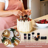 Flüssiger essbarer Glitzer – 6 Metallic-Farben, flüssiges essbares Glitzerpulver zum Dekorieren von Kuchen, Backen, Macarons – metallische Lebensmittelfarbe, Glitzerfarben für Kekse, Fondant, Kuchen, Muffins