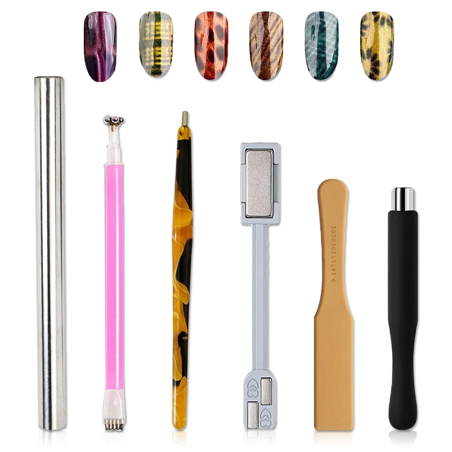 14 Stück Nail Art Werkzeug Magnetstift DIY Magic 3D Magnet Stick Set Verwendung mit Cat Eye Gel Pulver Oder Nagelack - Magnetic Stift Katze Eye Pen Für Ideale Katzenaugen Magische Wirkung
