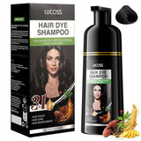 Sofortiges Shampoo für schwarzes Haar, natürliches Haarfärbe-Shampoo, 100 % Grauabdeckung – einfach und schnell, semi-permanente schwarze Haarfarbe, Haarfärbe-Shampoo für Männer und Frauen. Naty Shop schwarzes Haarfärbemittel