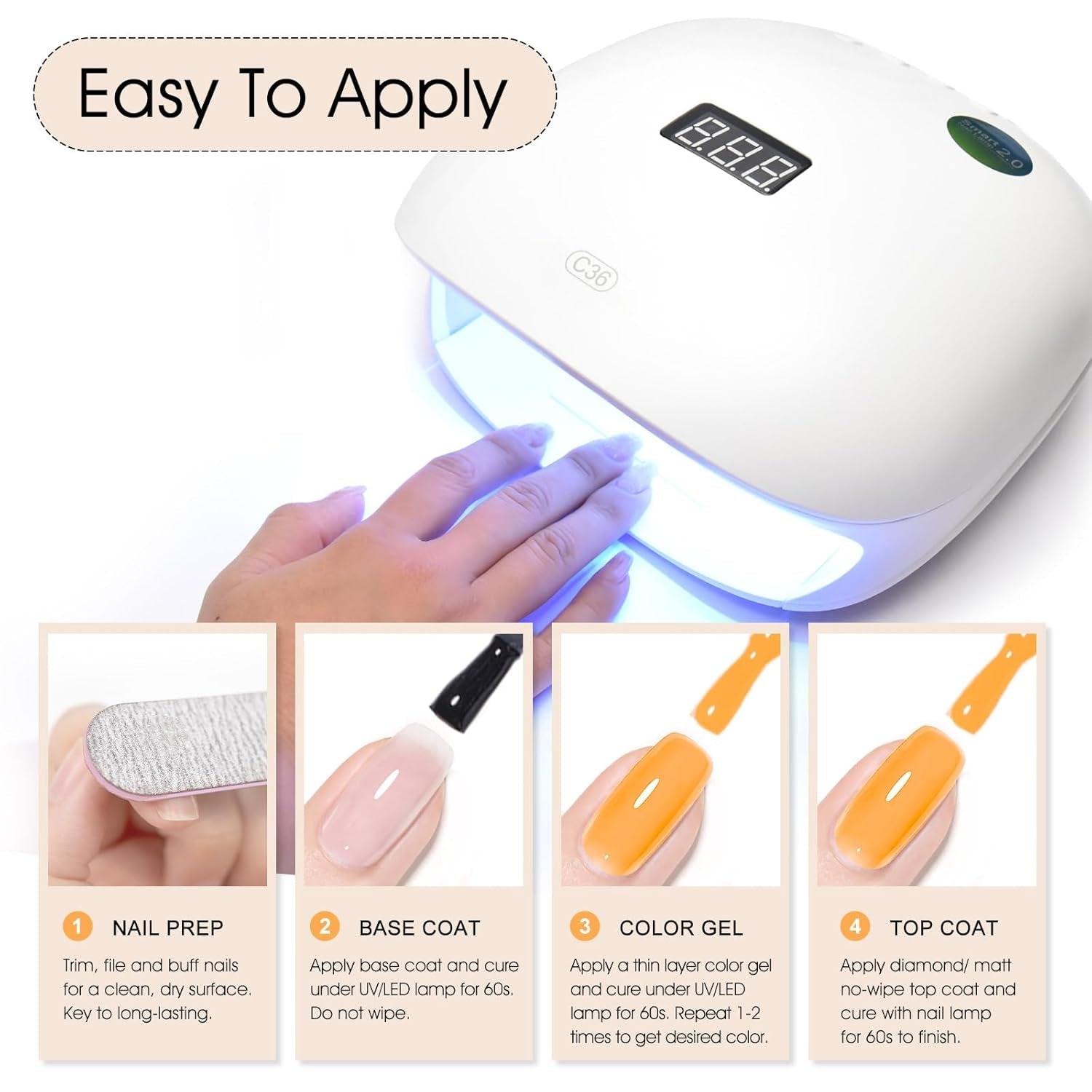 VENALISA Korallenorange UV-Nagellack, 15 ml, Gel-Nagellack für UV-Nagellampe, transparente Korallenorange-Gel-Nagellackmodelle für DIY-Nageldesign