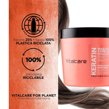 | Keratin – Stärkende Haarmaske für sprödes und geschädigtes Haar mit Keratin und Arginin für stärkeres und weicheres Haar 4 x 500 ml Naty Shop Haarmaske