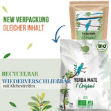 ORIGEENS BIO YERBA MATE TEE 1 KG – Das Original I Ungeröstet, Blätter, ohne Stiele, Staub und Krümel I Energetisierendes und entgiftendes Getränk