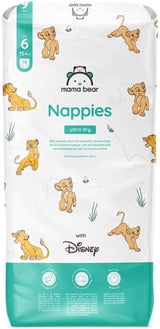 Mama Bear Disney Ultra Dry Windeln, Größe 4 (8–14 kg), Weiß, 84 Stück (1 Packung), Naty Shop, Größe 6 (15+ kg), Einzelpackung