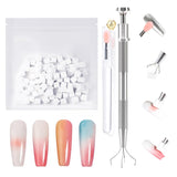Aokitec 14 Stück Silikon Tool Nägel Pinsel Für Gel Naillack UV, Wiederwendbare Gel Pinsel Für UV Naillack Chrome Nail Powder, Nail Art Zubehör Für Ombre Blush Mirror Effekt, Nägel Selber Machen