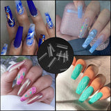 200 Stück künstliche Nagelspitzen, Acryl-Kunstnagelspitzen, französische Kunstnagelspitzen, extra lange, gerade, quadratische, klare Kunstnagelspitzen für DIY-Nagelstudios