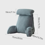 Lesekissen mit Armlehnen, Sofa-Rückenkissen, Bücherkissen fürs Bett, mit abnehmbarer Nackenrolle, Stuhlstützkissen zum Entspannen, Spielen, Lesen, Fernsehen