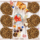 Leopardenmuster Partygeschirr Kindergeburtstag Deko Geburtstag Partygeschirr Dschungel Pappteller Becher Servietten Babyparty Tischdeko Set