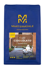 Espressobohnen Martermühle Cioccolato 500g Stark | Arabica/Robusta | Geschmacksrichtungen: Macadamianüsse, Milchschokolade | Hell geröstete ganze Espressobohnen, geringer Säuregehalt